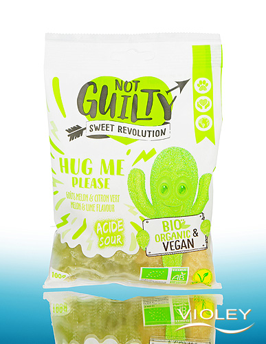 Not Guilty Sweet Revolution Organic Sour Fruit Gums Lychee Lime Vegan 100 G At Violey