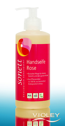 Sonett Handseife Rose, 300 Ml (2er Pack) – Milde Bio-Seife Für Hände, Gesicht & Körper, 100% Biologisch Abbaubar