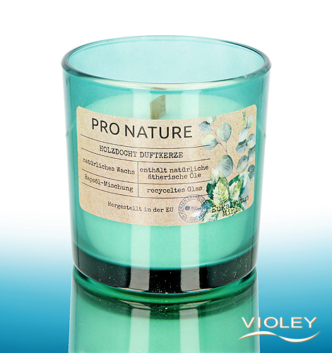 Nature Candle Duftkerze – 100% Pflanzliches Wachs, 90 G, Duft: Assortito