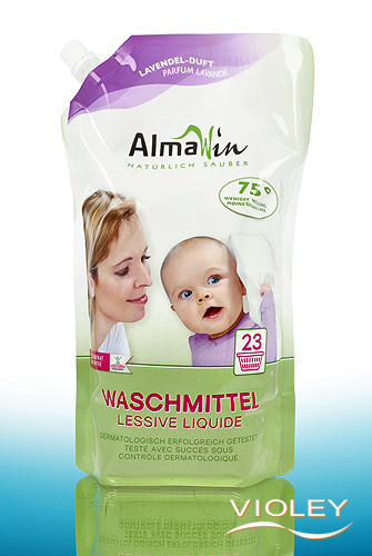 AlmaWin Flüssiges Waschmittel Lavendel, Nachfüllbeutel 1,5 l