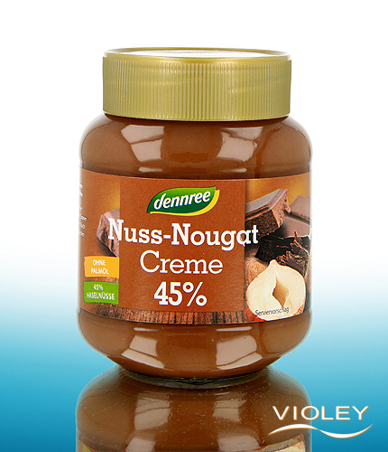 dennree Nuss-Nougat Creme mit 45% Haselnüssen 400 g 