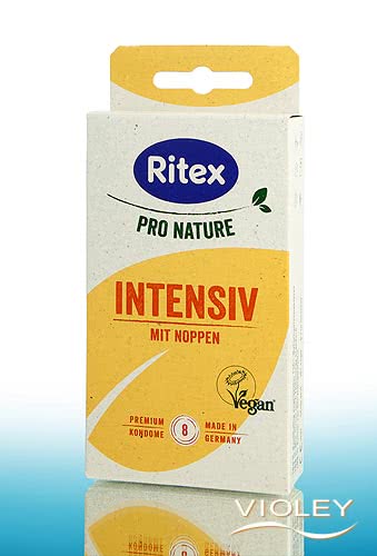 Ritex Kondome Pro Nature Intensiv mit Noppen 1 x 8 St. Ritex Kondome Pro Nature Intensiv mit Noppen 1 x 8 St.