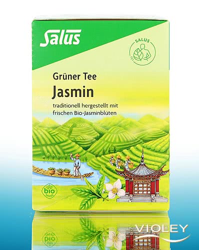 Mina Organic Moroccan Jasmine Green Tea, 15 Biodegradable Sachets, Jasmine Scented Green Tea Bags With Enchanting Floral Essence, Refreshing Aroma, Enjoy Hot Or Iced In