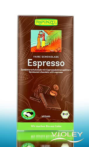 Rapunzel Chocolat Noir Bio Espresso 80 g chez Violey