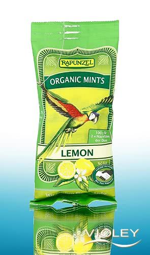 Mormal Mints Lemon Raspberry Rapunzel Organic Mints Lemon 100 g at Violey