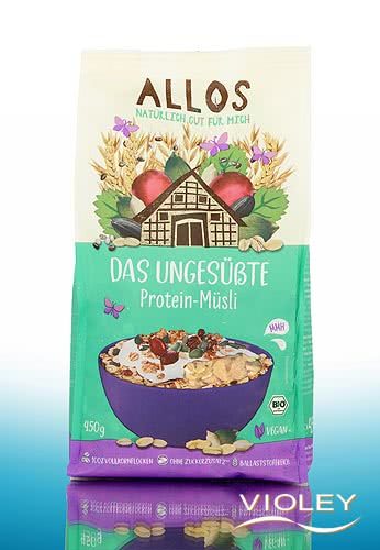 Allos Muesli Protéiné Non Sucré 450 g chez Violey