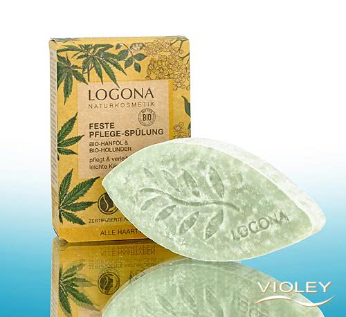 Logona Feste Pflege-Spülung Bio-Hanföl & Bio-Holunder 60 g