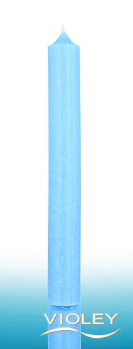 Kerzenfarm Hahn Stabkerze Hellblau 180 x 22 mm bei Violey