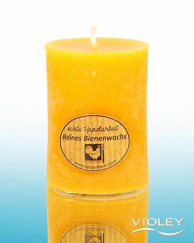 Kerzenfarm Hahn Bienenwachs Stumpenkerze 60 mm bei Violey
