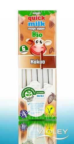 Quick Milk Bio Trinkhalm Schokoladengeschmack 6 x 6 g