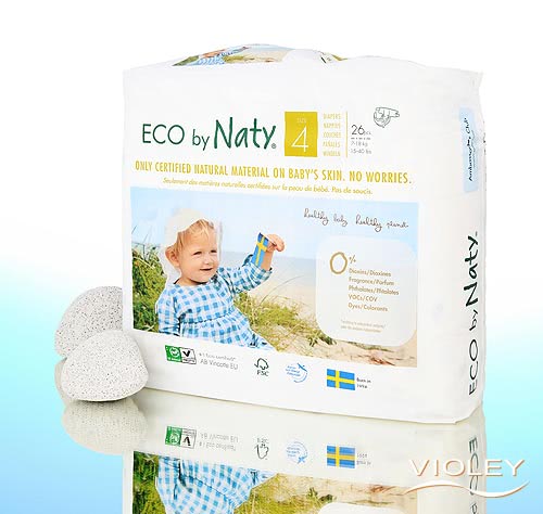 Couche bébé Naty Pack de 2 - - 42 Couches écologiques - T4 , 9-20kg Couche bébé Naty Pack de 2 - - 42 Couches écologiques - T4 , 9-20kg