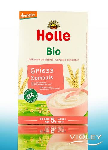 Bouillie De Riz Complet Holle 250g - Sans Gluten, Sans Lait, Bio Dès 4 Mois