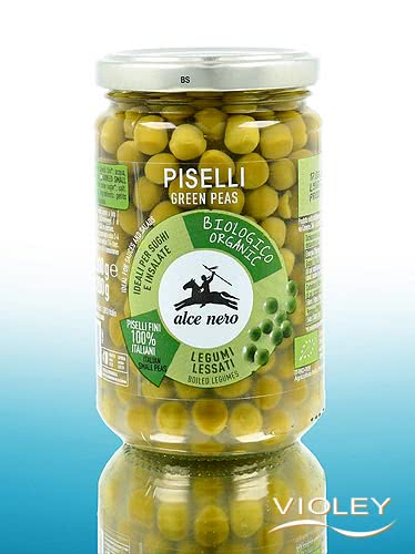Alce Nero Gekochte Grüne Erbsen, im Glas 200 g bei Violey